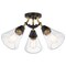 Nuvo Starlight 3-Light Semi Flush Mount, E26 60W, Matte Black, Clear Seeded 60/7684 - alternate 2